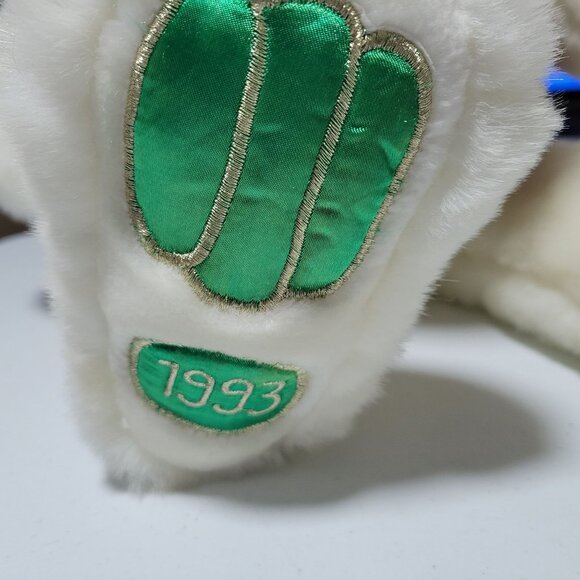 Vintage 90s Christmas Red Nosed Reindeer 25 in Plush Argyle Sweater Holiday Toy - Picture 2 of 10